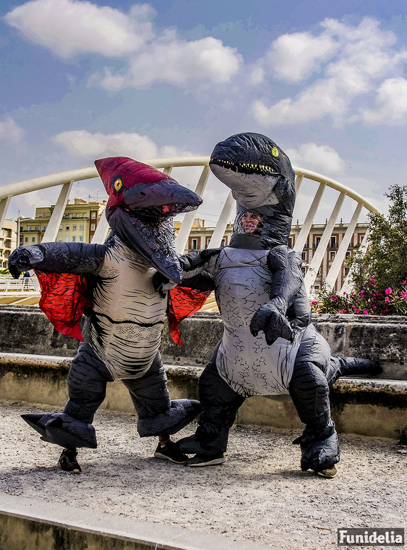 Déguisement dinosaure Vélociraptor Blue gonflable adulte - Jurassic World