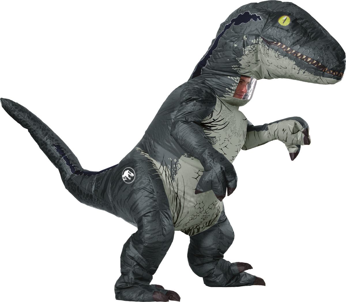 Déguisement dinosaure Vélociraptor Blue gonflable adulte - Jurassic World