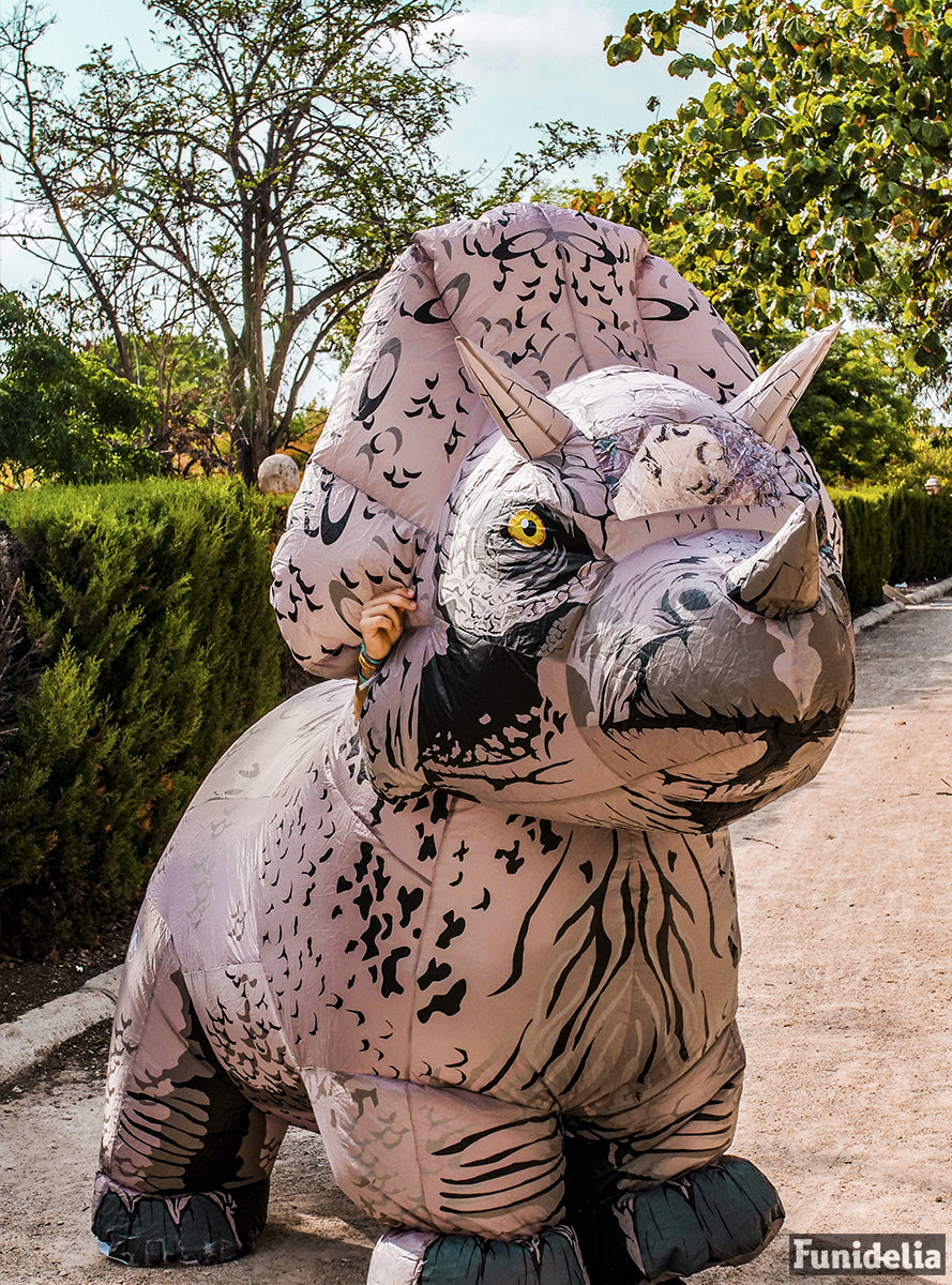 Déguisement dinosaure Tricératops gonflable adulte - Jurassic World