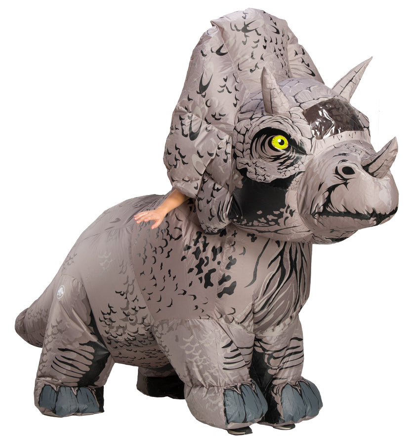 Déguisement dinosaure Tricératops gonflable adulte - Jurassic World