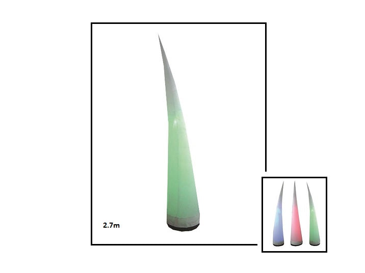cone gonflable led's et télécommande 2.7m