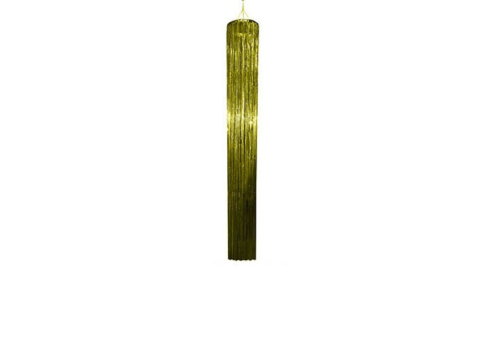 suspension métallisée cylindrique or 2.37x0.3m