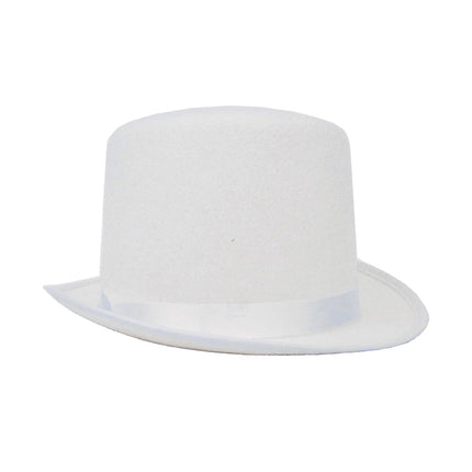CHAPEAU GIBUS FEUTRE BLANC