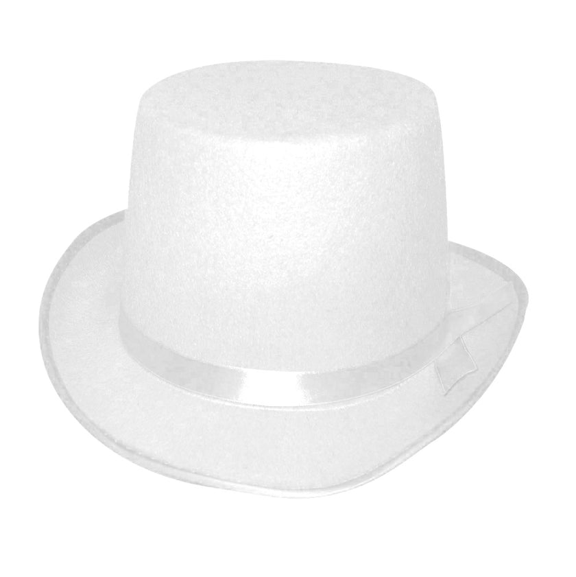 CHAPEAU GIBUS FEUTRE BLANC
