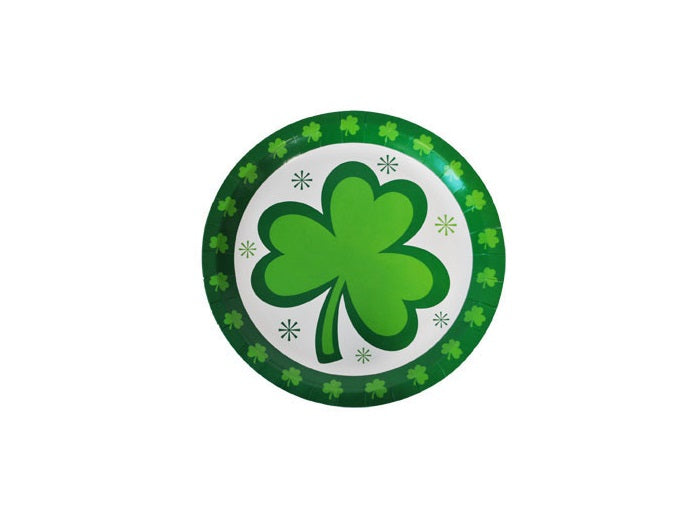 lot de 8 assiettes en carton saint patrick 23cm