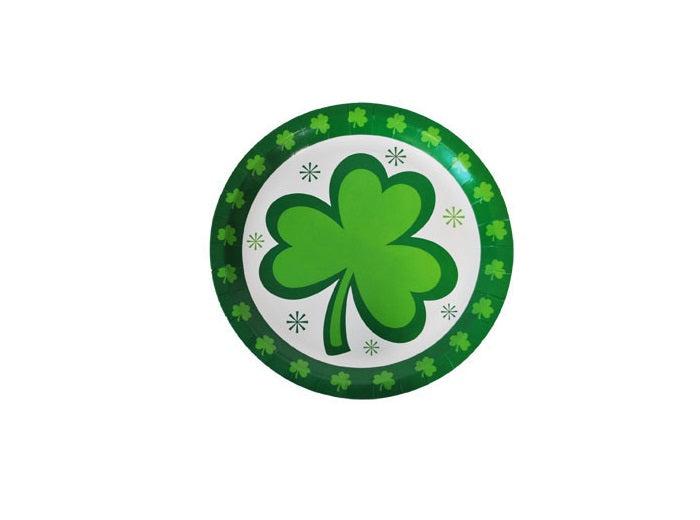 lot de 8 assiettes en carton saint patrick 18cm