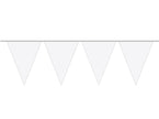 guirlande 10 fanions uni blanc 5m