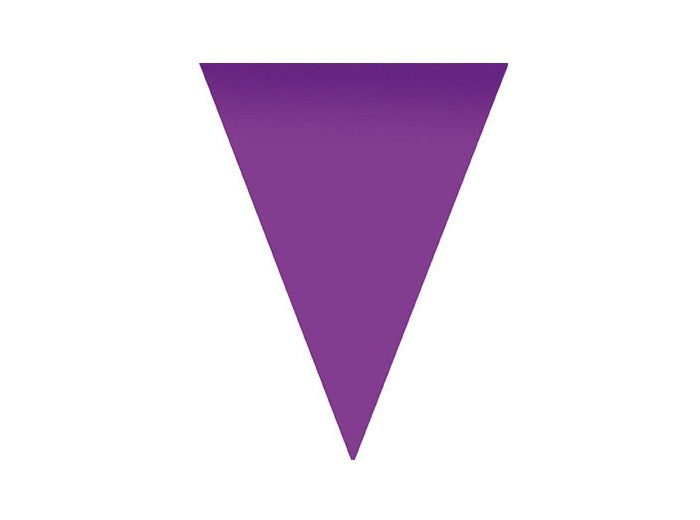guirlande 10 fanions uni violet 5m