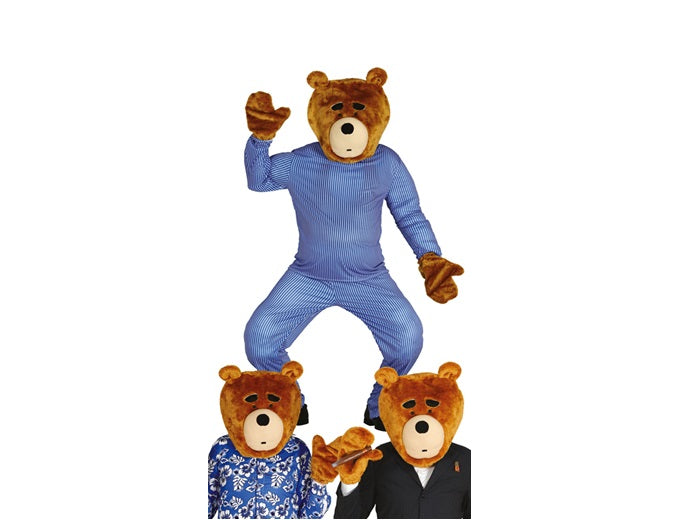 set déguisement d'ours brun adulte 3pcs