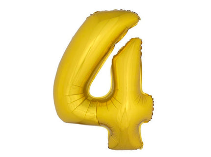 ballon chiffre 4 en aluminium or 1m
