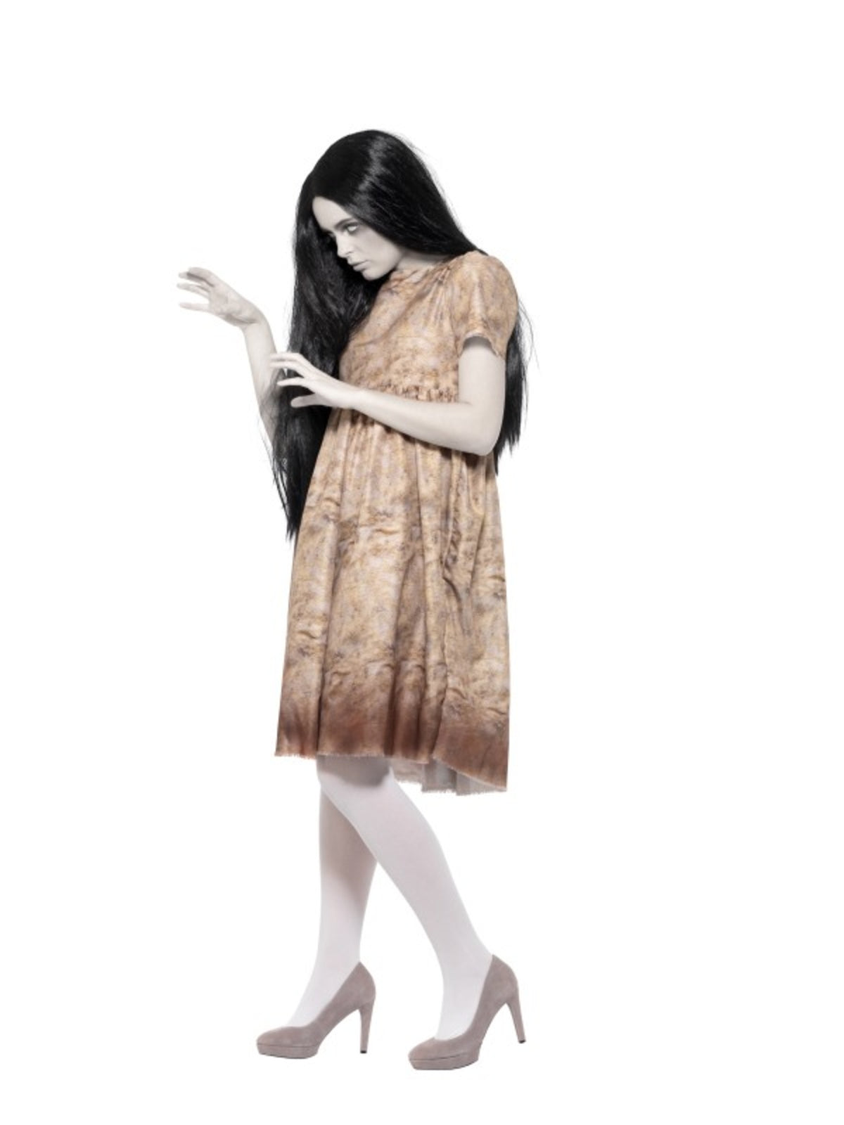 Déguisement esprit malveillant gris femme