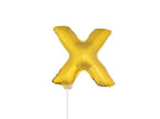 ballon lettre x en aluminium avec bâton 41cm or