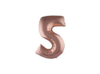 ballon chiffre 5 en aluminium cuivre 1m