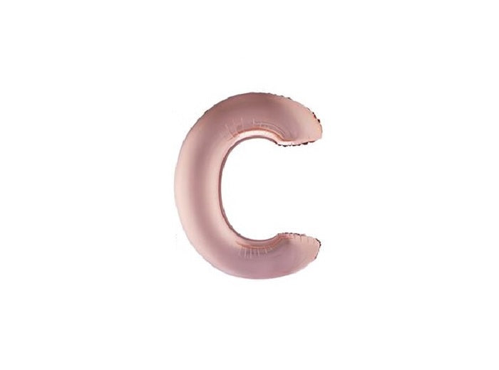 ballon lettre c en aluminium 1m cuivre