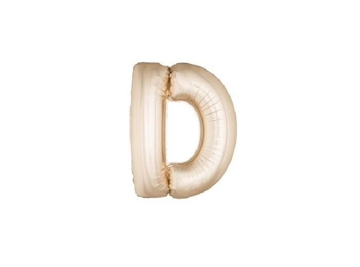 ballon lettre d en aluminium 1m champagne