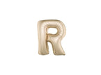 ballon lettre r en aluminium 1m champagne