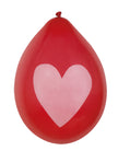 6 ballons amour avec des cœurs dorés