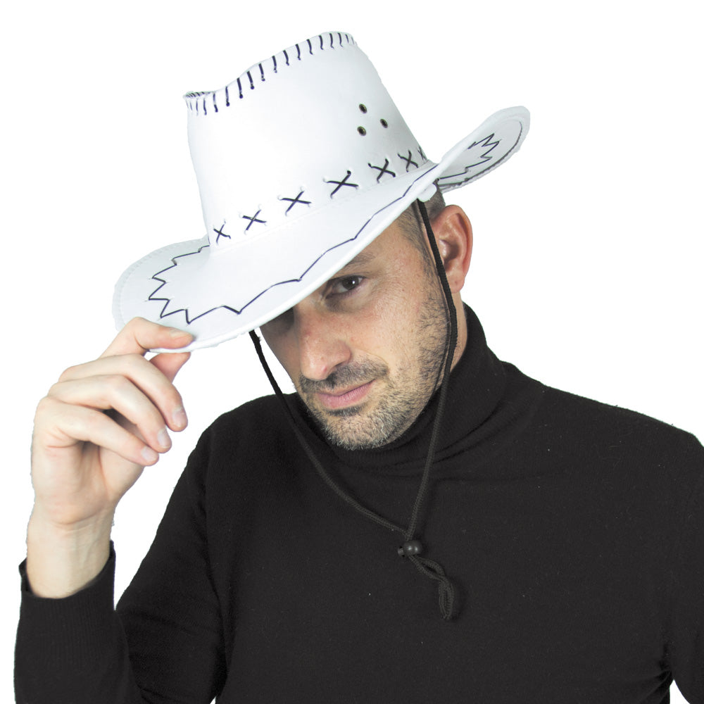 CHAPEAU BUFFALO LUXE BLANC