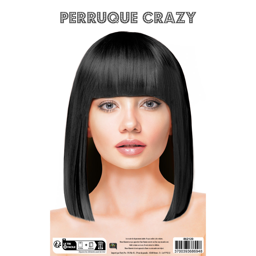 PERRUQUE CRAZY NOIRE
