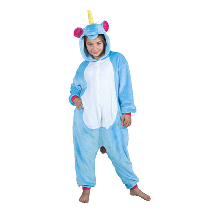 Costume kigurumi licorne bleue enfant
