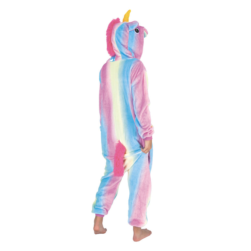 Costume kigurumi licorne arc en ciel enfant