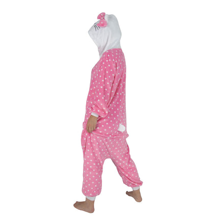 Costume kigurumi chat rose enfant