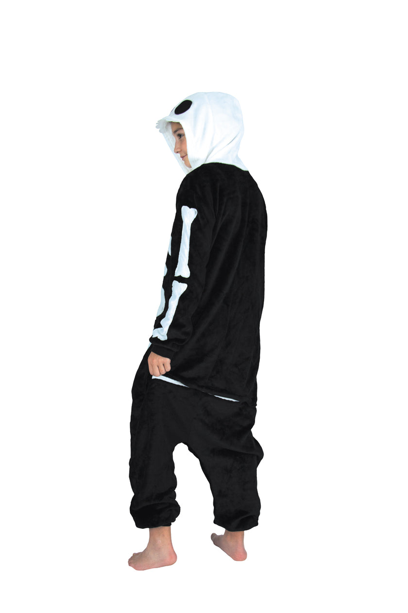 Costume kigurumi squelette enfant