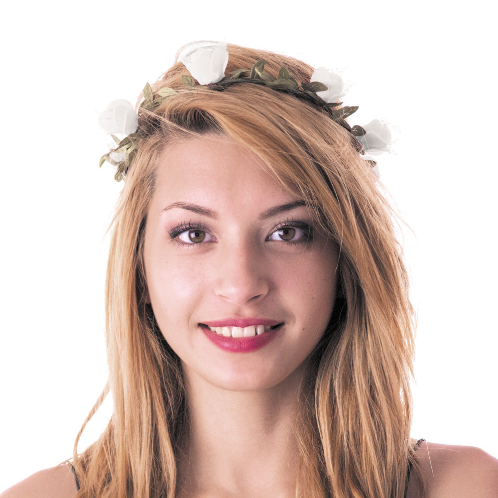 COURONNE DE FLEURS BLANCHES