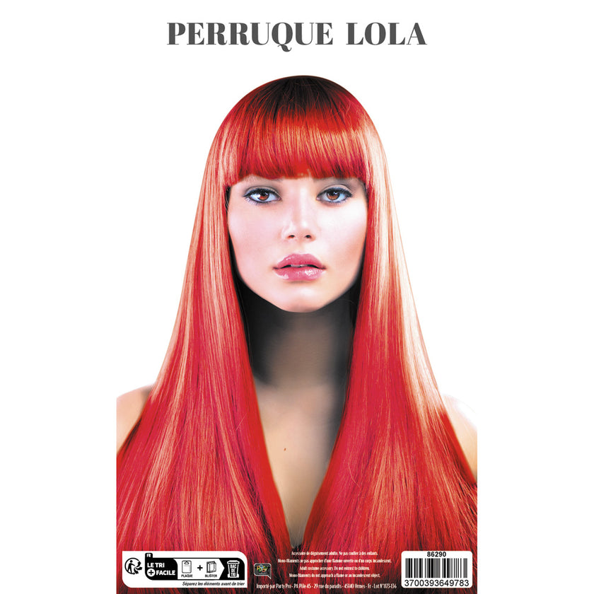 PERRUQUE LOLA ROUGE NEON