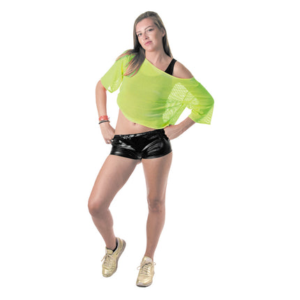 TEE-SHIRT FISHNET 80'S VERT FLUO