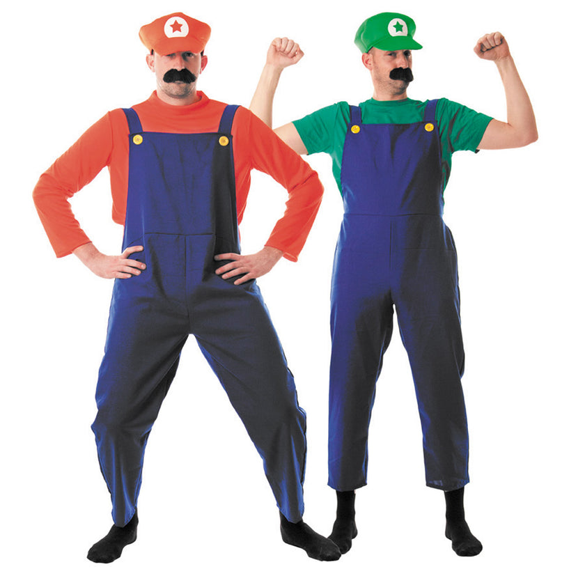COSTUME PLOMBIER ROUGE ET BLEU