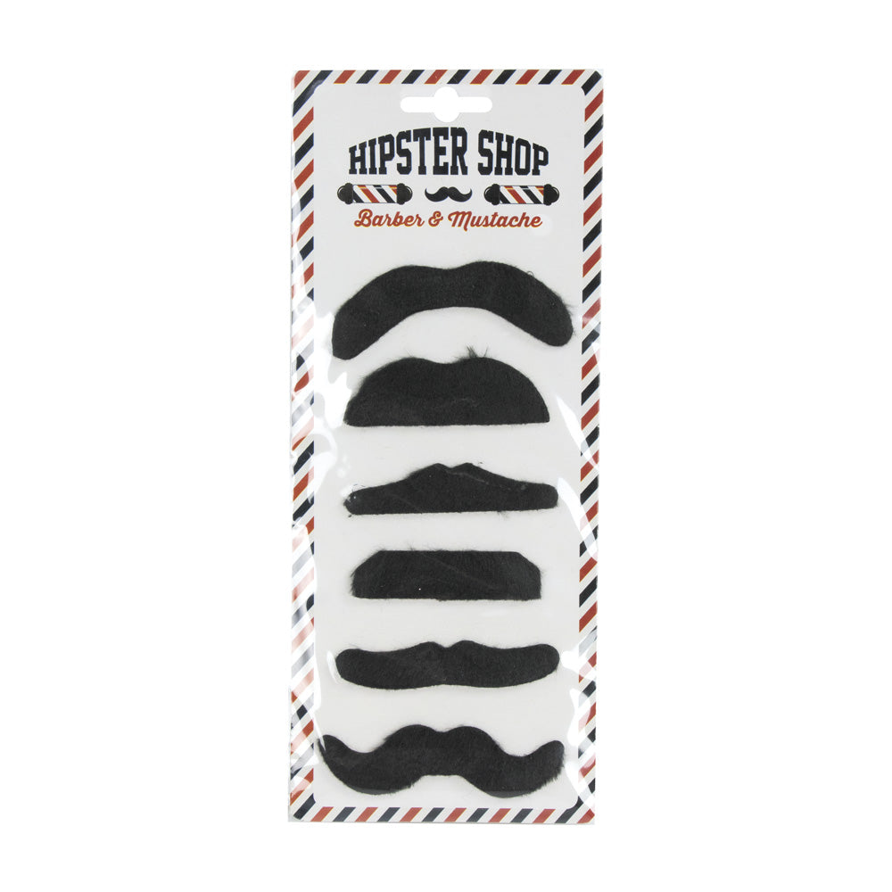 MOUSTACHE PARTY (SET DE 6 MOUSTACHES NOIRES)