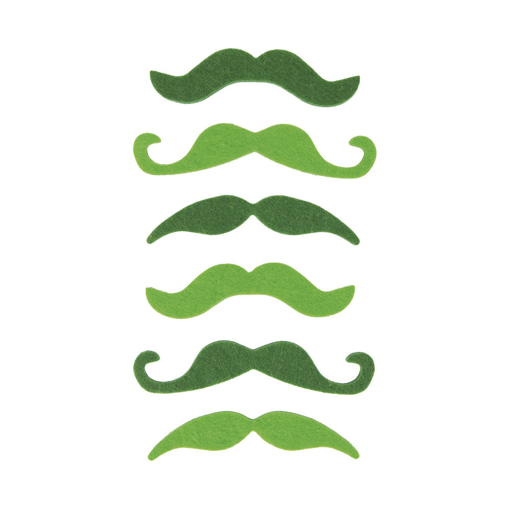 MOUSTACHE PARTY SAINT PATRICK (SET DE 6 MOUSTACHES VERTES)