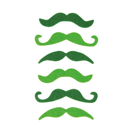 MOUSTACHE PARTY SAINT PATRICK (SET DE 6 MOUSTACHES VERTES)