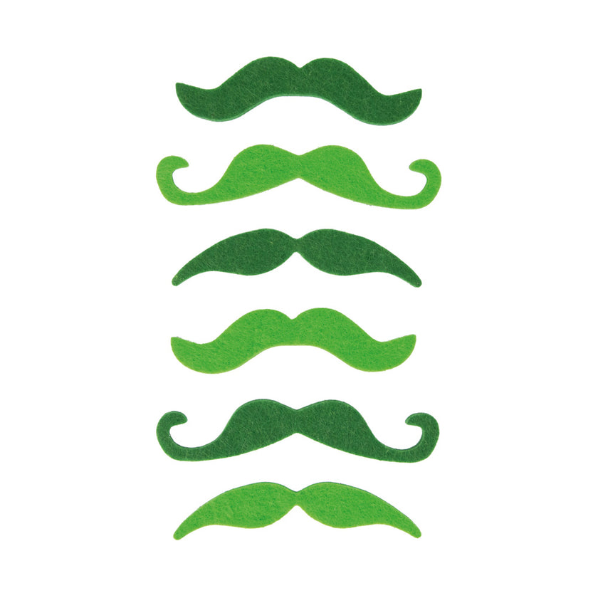 MOUSTACHE PARTY SAINT PATRICK (SET DE 6 MOUSTACHES VERTES)