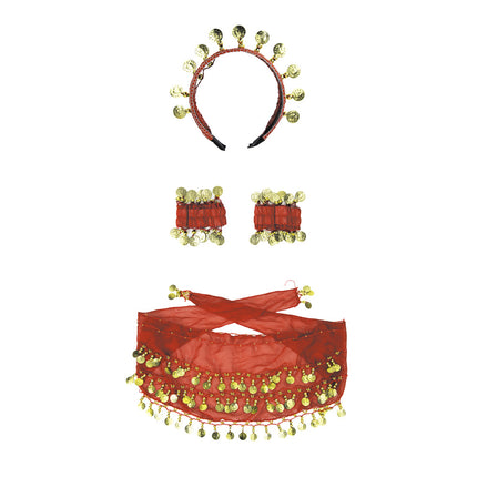 SET DANSEUSE ORIENTALE ROUGE