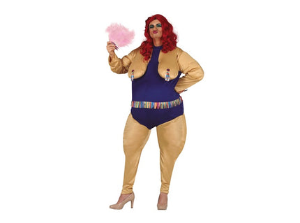 déguisement gag drag queen bleu homme