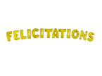 kit ballons aluminium félicitations or 13pcs 41cm