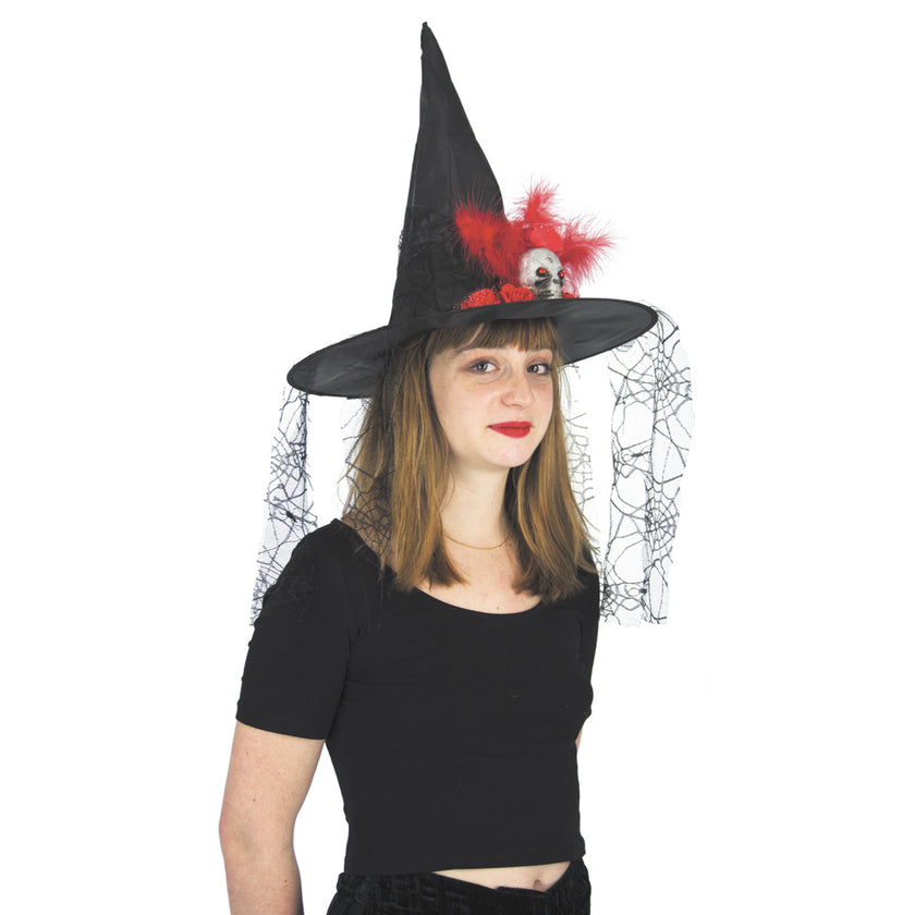CHAPEAU SORCIERE ROUGE