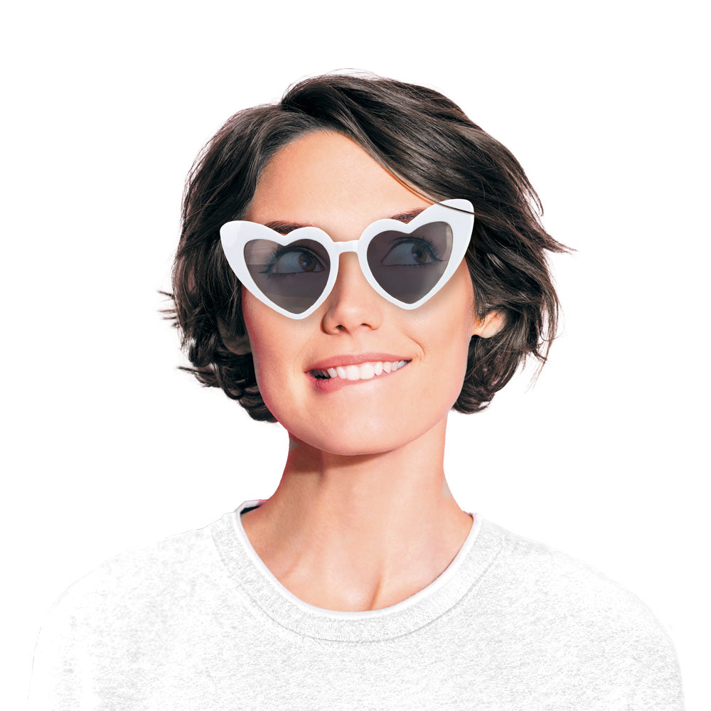 LUNETTES VINTAGE COEUR BLANCHES