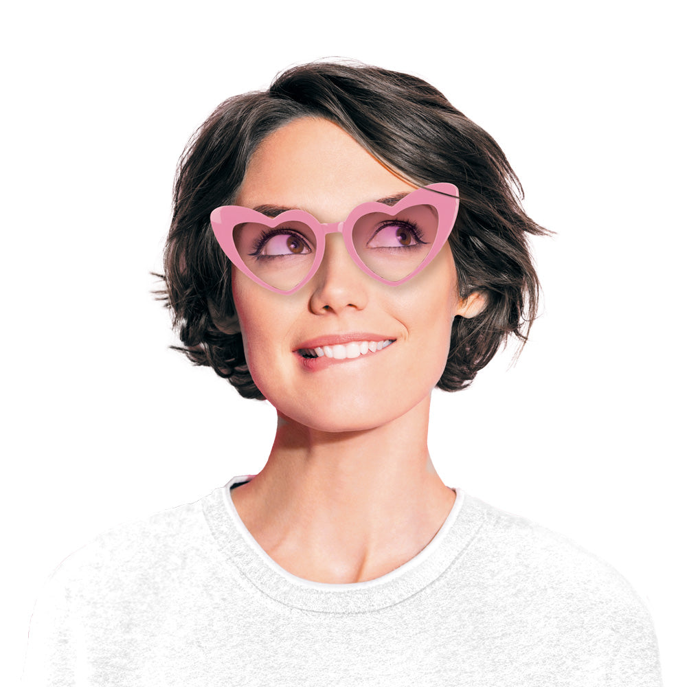 LUNETTES VINTAGE COEUR ROSE