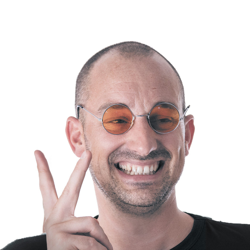 LUNETTES HIPPY ORANGES ADULTE
