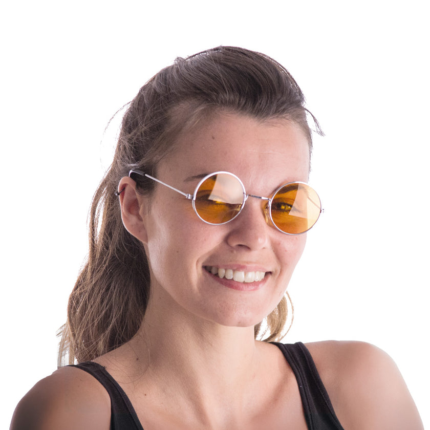 LUNETTES HIPPY ORANGES ADULTE