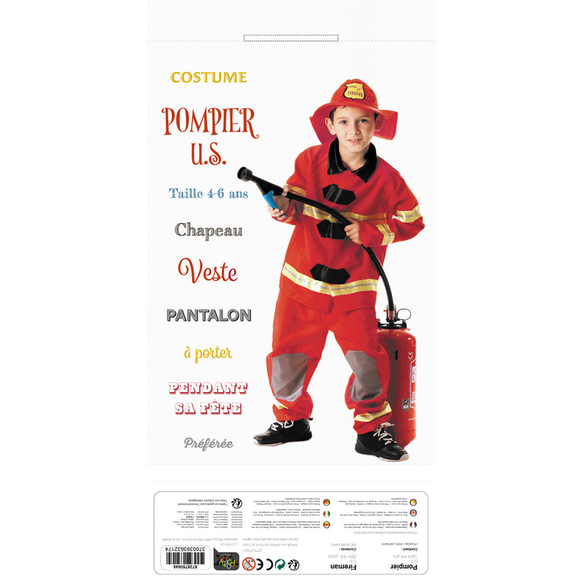 Costume pompier us