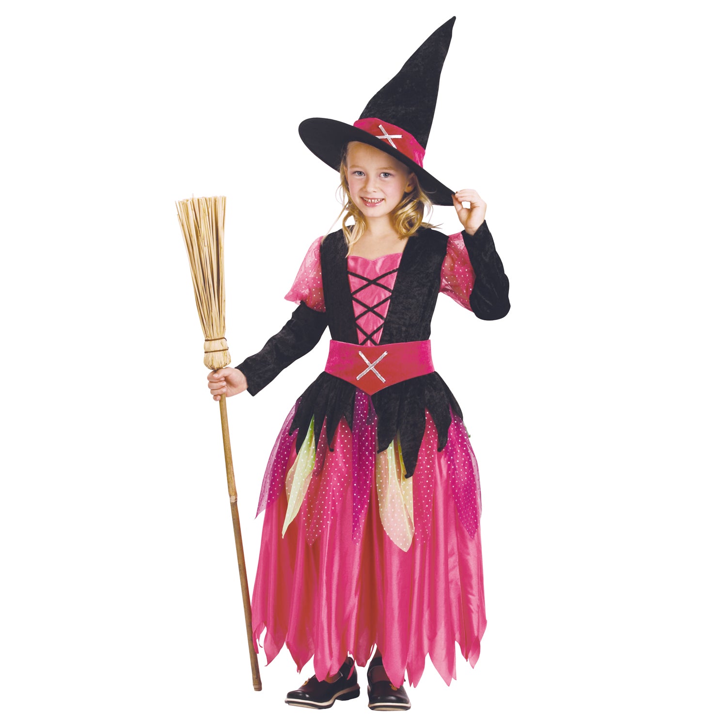 Costume jolie petite sorciere rose