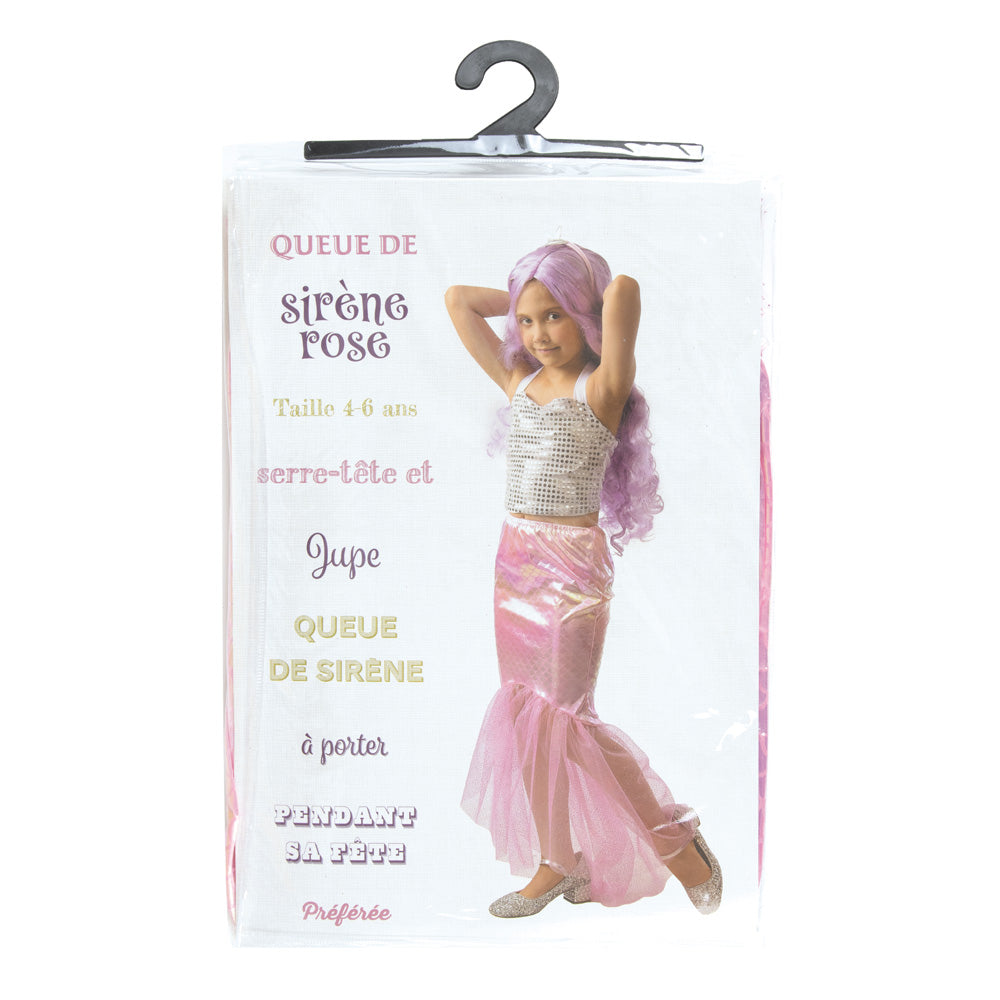 Queue de sirene rose + serre tete