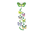 décoration suspension spirales papillons 90cm