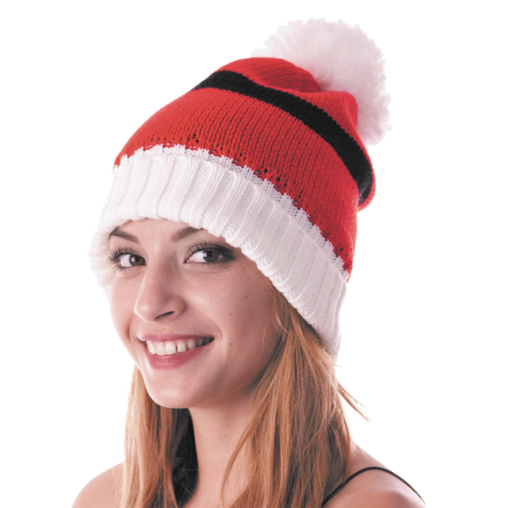 BONNET NOËL TRICOT ROUGE