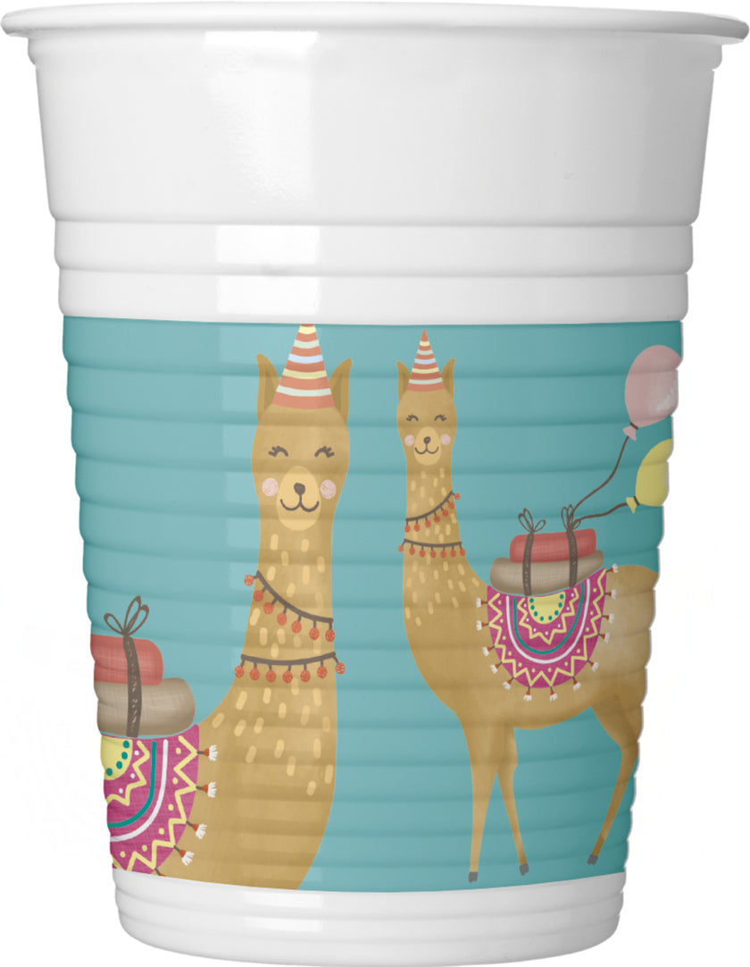 8 gobelets en plastique lama