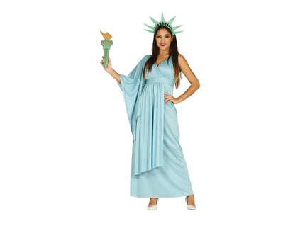 déguisement gag statue de la liberté bleu 3pcs femme